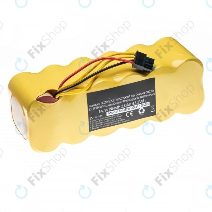 Ecovacs Deebot CR120, KK-8, X500 - Baterija LP43SC2000P Ni-MH 14.4V 3000mAh