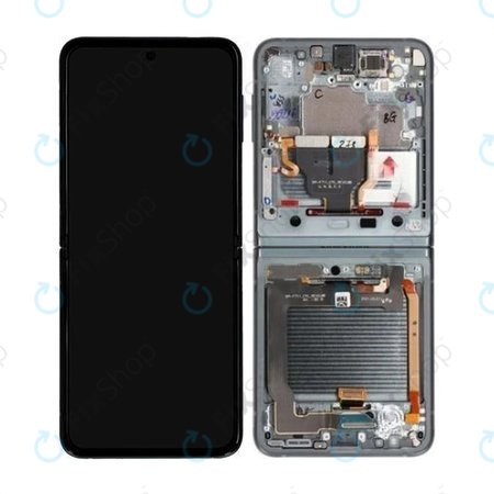 Samsung Galaxy Z Flip 3 F711B - LCD zaslon + steklo na dotik + okvir (Green) - GH82-26273C Genuine Service Pack