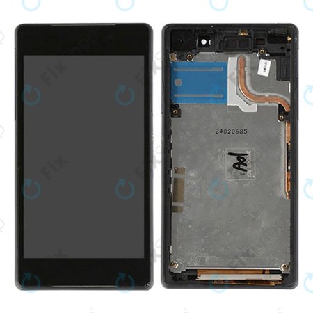Sony Xperia Z2 D6503 - LCD zaslon + steklo na dotik + okvir (Black) TFT