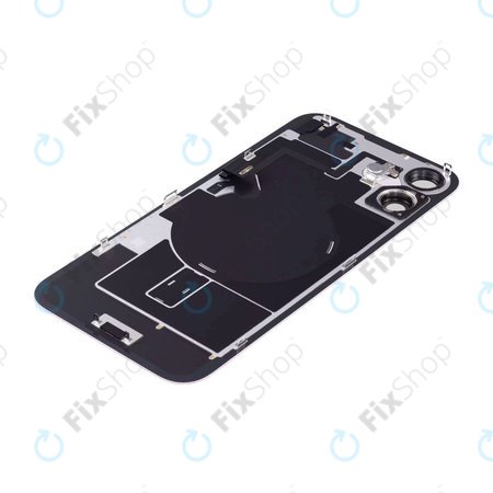 Apple iPhone 16 - Steklo zadnjega ohišja + Leča kamere + Kovinska plošča + Magsafe magnet (Pink)