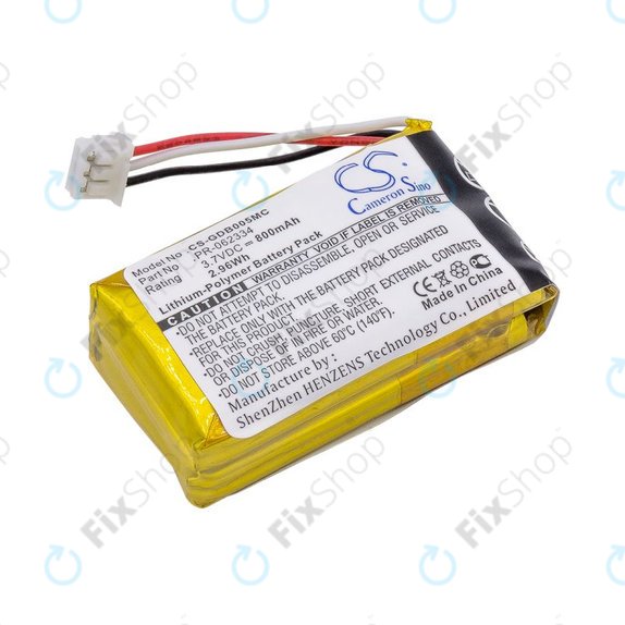 Baterija za GoPro Hero +, 800mAh, Li-Polymer, 3.7V, PR-062334, HQ