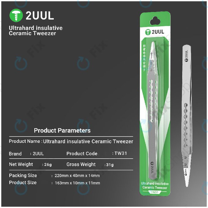 Precizna pinceta, keramična izolirana, 2UUL TW31