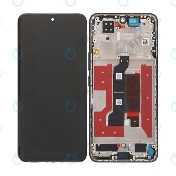 Honor 200 - LCD zaslon + steklo na dotik + okvir (Black) TFT