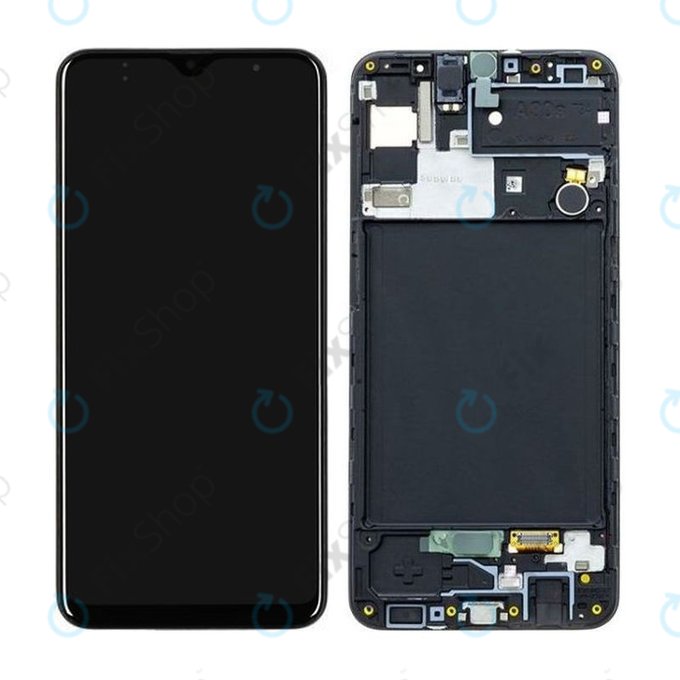 Samsung Galaxy A30s A307F - LCD zaslon + steklo na dotik + okvir (Prism Crush Black) - GH82-21189A, GH82-21190A, GH82-21191A, GH82-21329A, GH82-21385A Genuine Service Pack