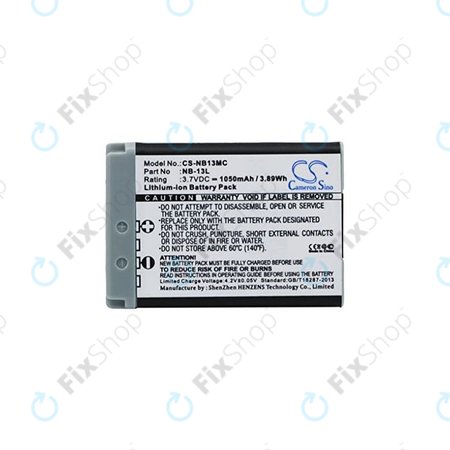 Canon Powershot G5X, G7X, G7X M2, G7X M3, G9X, G9X M2, PowerShot SX620HS, SX720HS, SX730HS, SX740HS - Baterija NB-13L Li-Ion 1050mAh HQ