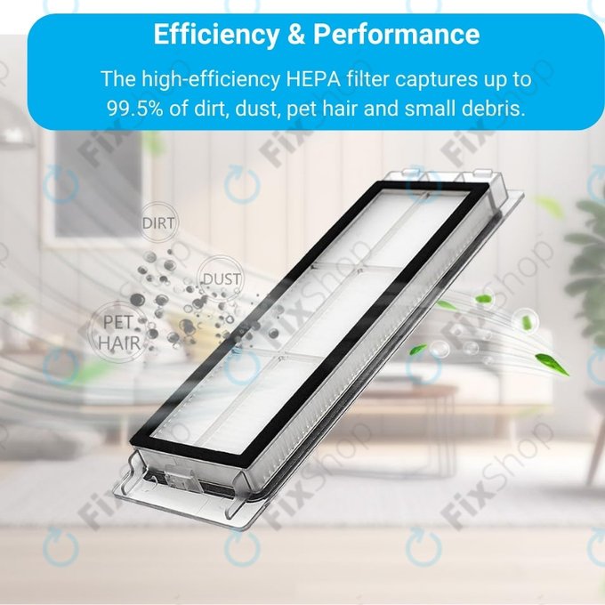 Xiaomi Roborock S5, S5 Max, S6, S6 MaxV, S6 Pure, E4, E5, Mijia 1S, Mi Robot Vacuum Mop 1S, Xiaowa E2, E3, Lite C10 - Filter za prah (2 kosa)