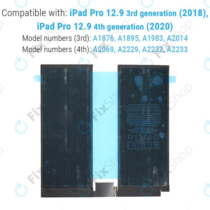 Apple iPad Pro 12.9 (3rd Gen 2018, 4th Gen 2020) - Baterija 9720mAh