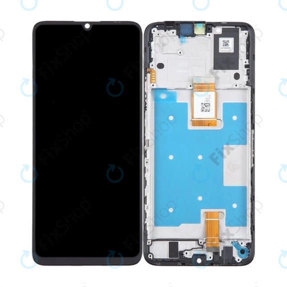 Honor X7a RKY-LX1 RKY-LX2 - LCD zaslon + steklo na dotik + okvir (Midnight Black) TFT