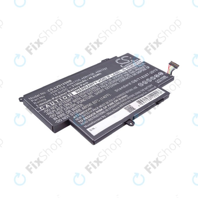 Baterija za Lenovo ThinkPad Yoga 12, Yoga S1, 3150mAh, Li-Pol, 14.8V, 45N1704, HQ