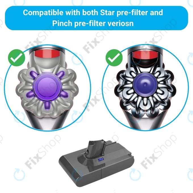 Dyson V8 - Baterija 215681, PM8-US-HFB1497A Li-Ion 21.6V 3000mAh