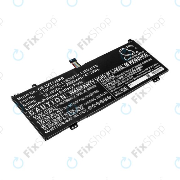 Baterija za Lenovo ThinkBook 13s, 14s, 2850mAh, Li-Pol, 15.36V, L18C4PF0, HQ