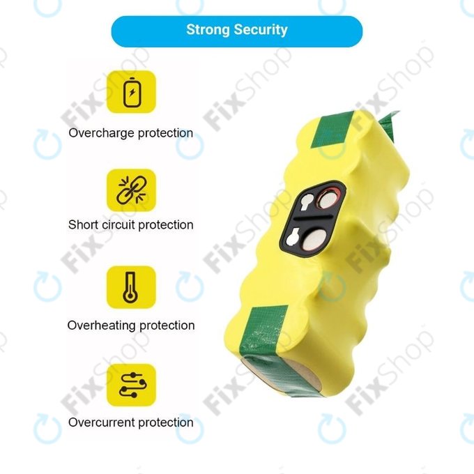 iRobot Roomba 500, 600, 700, 800, 900-series, R3, Scooba 450, Vileda 137173 - Baterija 11702, GD-Roomba-500, VAC-500NMH-33 Ni-MH 14.4V 2800mAh HQ
