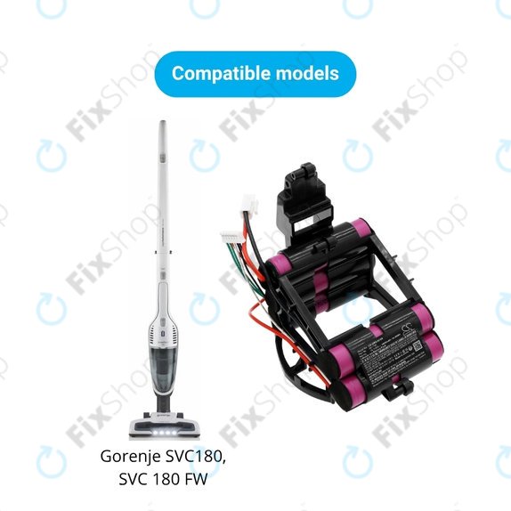 Gorenje SVC-series - Baterija 861789 Li-Ion 18.0V 3000mAh HQ