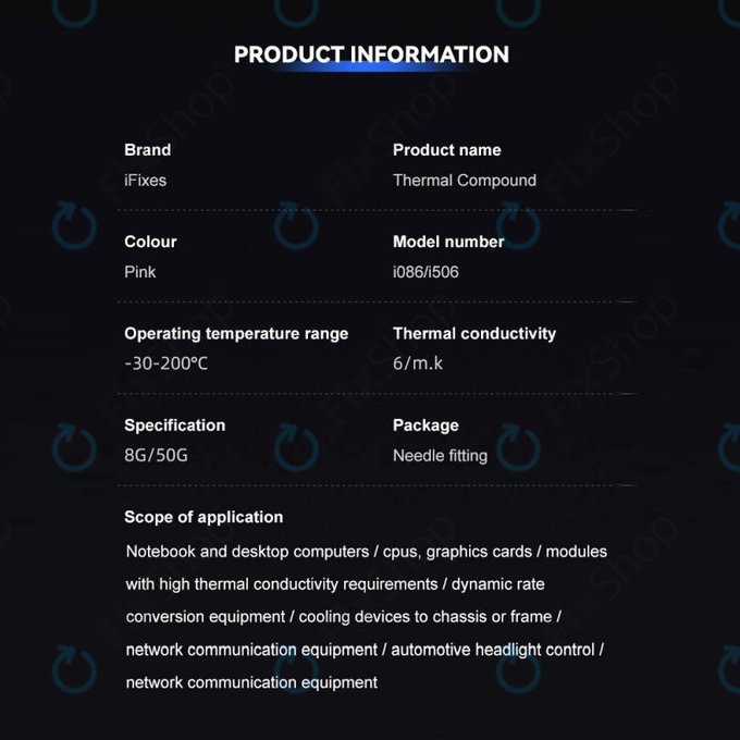 iFixes i086 Pink Performance Thermal Compound - termalna pasta za telefon/tablico, 8g
