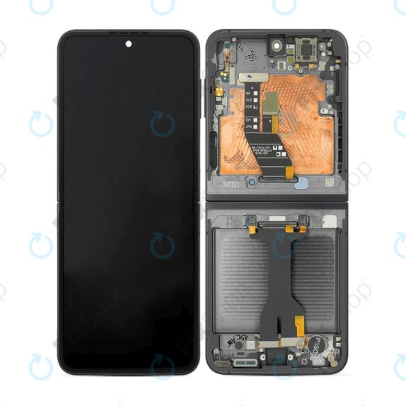Samsung Galaxy Z Flip 6 F741B - LCD zaslon + steklo na dotik + okvir (Black) OLED