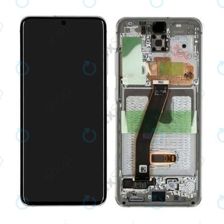 Samsung Galaxy S20 G980F - LCD zaslon + steklo na dotik + okvir (Cloud White) - GH82-22123B, GH82-22131B Genuine Service Pack