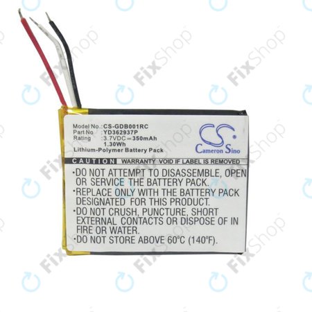 Baterija za GoPro Wifi Remote, 350mAh, Li-Pol, 3.7V, YD362937P, HQ