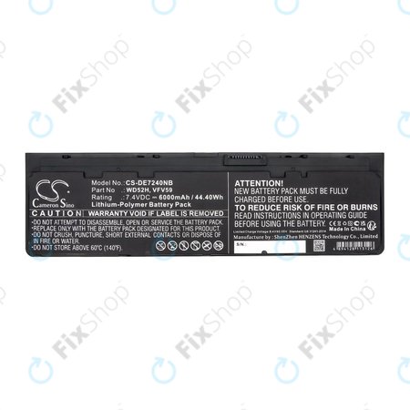 Baterija za Dell Latitude E7240, 7250, 12, 6000mAh, Li-Pol, 7.4V, VFV59, HQ
