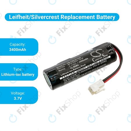Leifheit Dry&Clean 51000, 51002, 51113, 51114 - Baterija BFN18650 1S1P Li-Ion 3.7V 3400mAh HQ