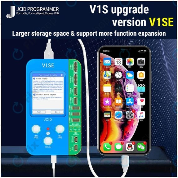 JC V1SE Programmer + LCD, baterija, prstni odtis, Face ID in plošče serije 12 (iPhone 7 - 12 Pro Max)