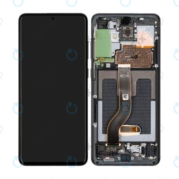 Samsung Galaxy S20 Plus G985F - LCD zaslon + steklo na dotik + okvir (Cosmic Black) OLED