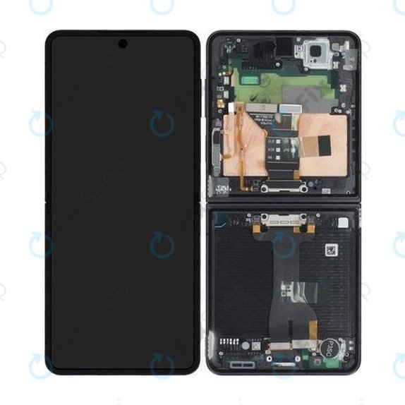 Samsung Galaxy Z Flip 7 F766B - LCD zaslon + steklo na dotik + okvir (Jetblack) OLED