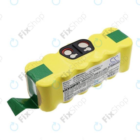 iRobot Roomba 500, 600, 700, 800, 900-series, R3, Scooba 450, Vileda 137173 - Baterija 11702, GD-Roomba-500, VAC-500NMH-33 Ni-MH 14.4V 2800mAh HQ