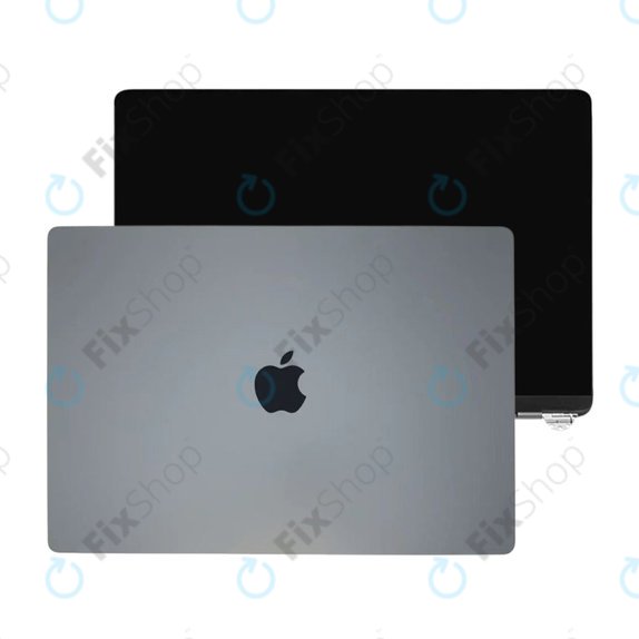 LCD zaslon za MacBook Air 13", A3113 (2024), s sprednjim steklom in pokrovom, Space Gray, 661-40278, Genuine Apple