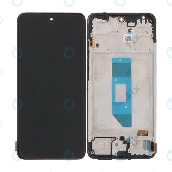 Zaslon OLED za Xiaomi Redmi Note 14 4G, Black, Steklo na dotik z okvirjem