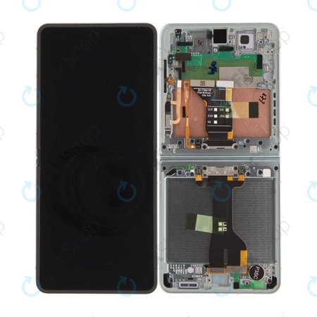 Samsung Galaxy Z Flip 7 F766B - LCD zaslon + steklo na dotik + okvir (Mint) - GH82-37581E Genuine Service Pack