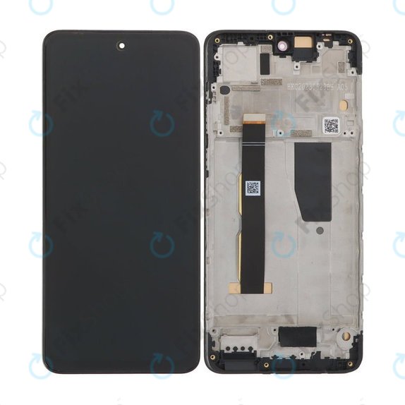Motorola Moto G84 XT2347 - LCD zaslon + steklo na dotik + okvir (Black) OLED