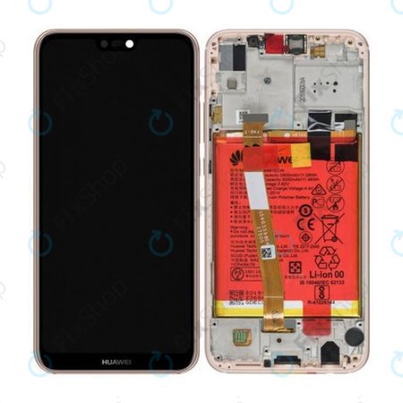 Huawei P20 Lite - LCD zaslon + steklo na dotik + okvir + baterija (Sakura Pink) - 02351VUW, 02351XUB, 02352CCL Genuine Service Pack