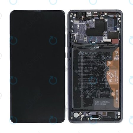 Huawei Mate 20 X - LCD zaslon + steklo na dotik + okvir + baterija (Phantom Silver) - 02352GDA Genuine Service Pack
