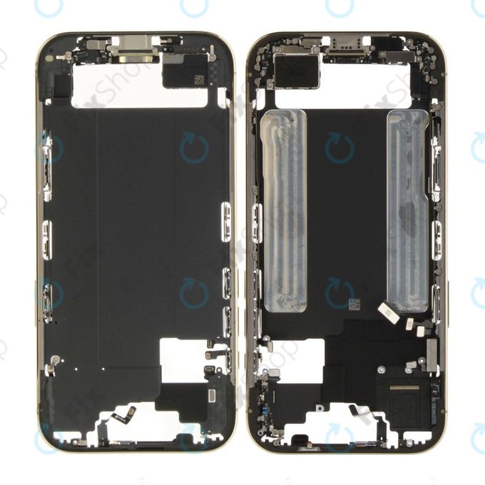 Srednji okvir z baterijo za iPhone 17 Air | Gold | ZD076-00718 | Genuine Apple