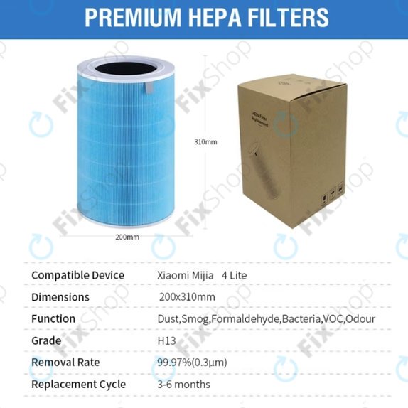 Xiaomi Mi Air Purifier 4 Lite - HEPA filter (Protibakterijski) (Modra)