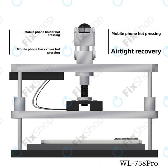 Wylie WL-758 Pro - Ogrevana stiskalnica za popravilo zaslonov in zadnjih pokrovov, 220V, EU