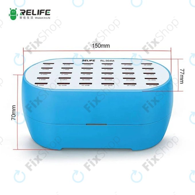 Relife RL-304M - Smart servisna polnilna postaja - 30x USB / 160 W