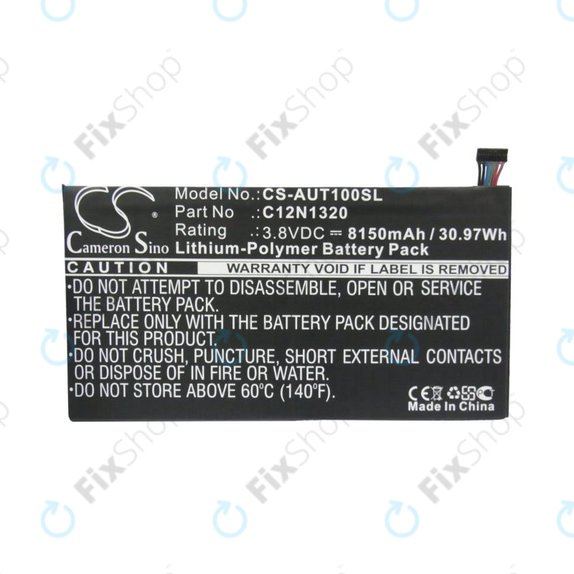 Baterija za Asus Transformer Book T100, 8150mAh, Li-Pol, 3.8V, C12N1320, HQ
