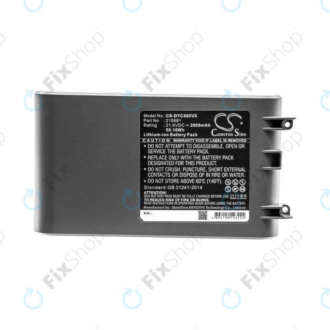 Dyson V8 - Baterija 215681, PM8-US-HFB1497A Li-Ion 21.6V 2600mAh HQ