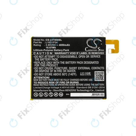 Baterija za Lenovo Tab 4, Lenovo TB850, 4850mAh, Li-Pol, 3.85V, L16D1P34, HQ