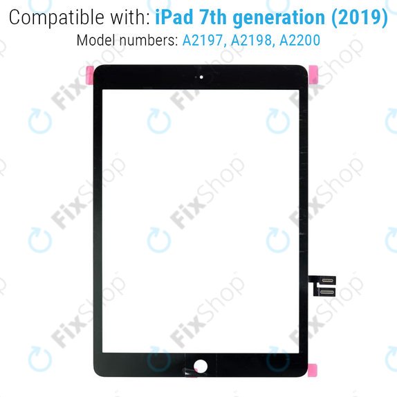 Steklo na dotik za iPad (7th Gen 2019, 8th Gen 2020), Black