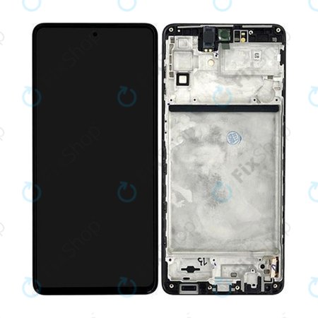 Samsung Galaxy M53 5G M536B - LCD zaslon + steklo na dotik + okvir (Black) TFT
