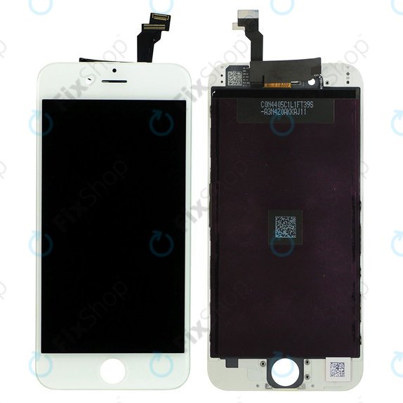 Zaslon za iPhone 6, White, Steklo na dotik z okvirjem, Refurbished