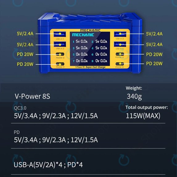 Mechanic V-Power 8S - Servisná Nabíjacia Stanica