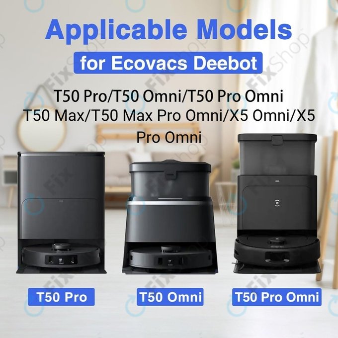 Krpa za brisanje, 2 kos za Ecovacs Deebot T50 Omni, T50 Pro Omni, T50 Max, T50 Max Pro Omni, T30c, T30c Omni, X5 Omni, X5 Pro Omni