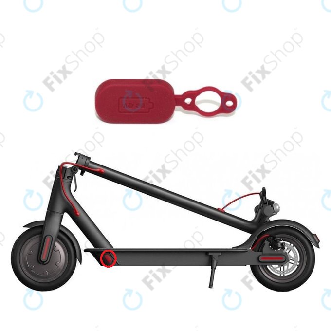 Xiaomi Mi Electric Scooter 1S, 2 M365, Essential, Pro, Pro 2 - Dekorativni pokrov za priključek za polnjenje (Red)