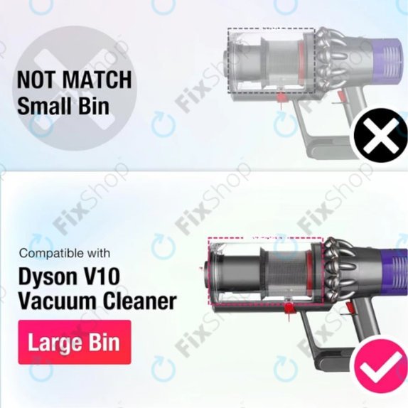 Posoda za prah za Dyson V10 SV12
