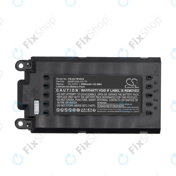 Baterija za Electrolux Well Q8, WQ81-3OMB, WQ81-PANIM, 2500mAh, Li-Ion, 25.2V, BABP259LI20-TP, HQ