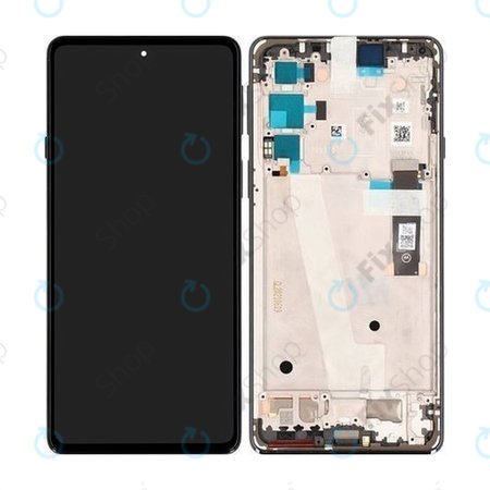 Motorola Edge 20 XT2143 - LCD zaslon + steklo na dotik + okvir (Frosted Grey) - 5D68C19192 Genuine Service Pack