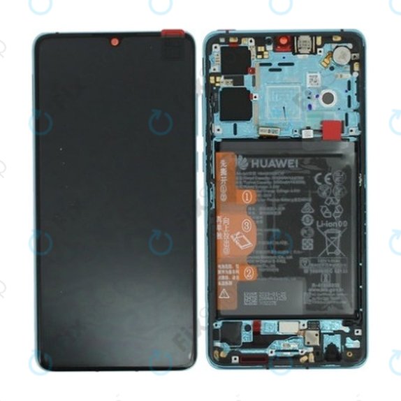 Huawei Honor 20e - LCD zaslon + steklo na dotik + okvir + baterija (Phantom Blue) - 02353QEN Genuine Service Pack